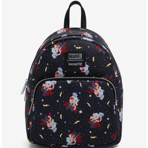 Loungefly Handbags - New Loungefly Marvel Thor Chibi Galaxy Mini Backpack 🖤